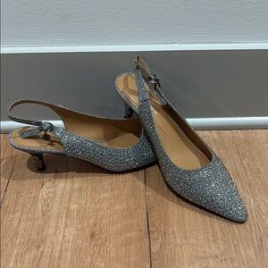 J.Renee Silver Sparkle Heels